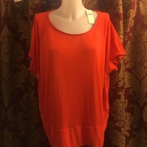 Anthropologie Red Cotton Top/Blouse